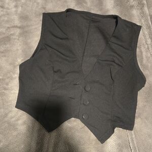 Black Button-Up Vest